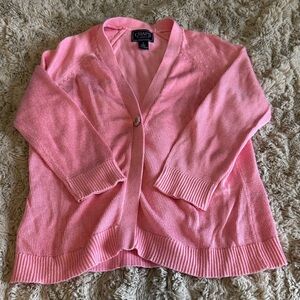 Chaps Women's Vibrant Pink Cardigan